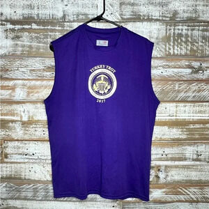 A4.com men's sleeveless, athletic purple T-shirt L